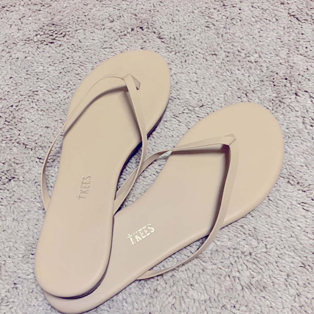 TKEES all leather nude Sandals.